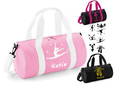 Personalised Dance Bag Girls Ballet Dancer Pink Black Fuchsia Gym Kit Bag