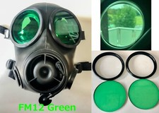 Outsert LightGreen Polycarbonate lenses for SAS FM12 GasMask,Cosplay,Airsoft,ABS