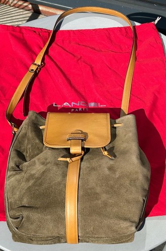 Lancel leather suede handbag - leather,
