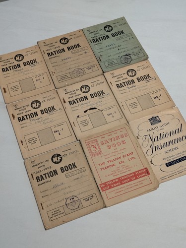 Vintage 1952 1954 ration books - 1952-1954,