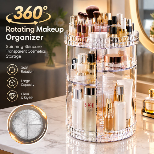 360 rotating makeup organiser - makeup,
