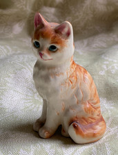 Vintage Japan Orange tabby cat figurine 9.5cm high