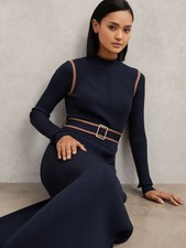 Reiss Womens Blue Midi A line