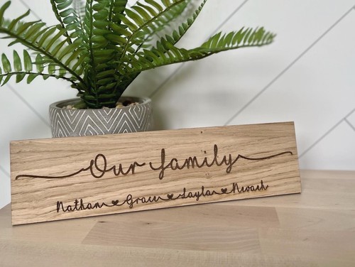 Our family wooden plaque - plaque,