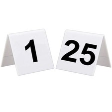 BarBits 1 To 25 Plastic Table Numbers Set - Flexible Wedding Signs Double Sided