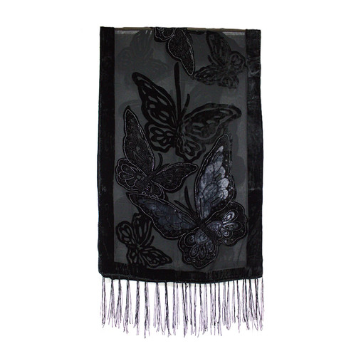 Devore velvet butterfly - velvet,
