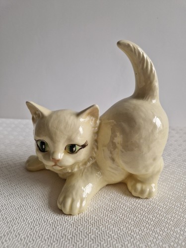 Vintage hand painted cat - vintage,