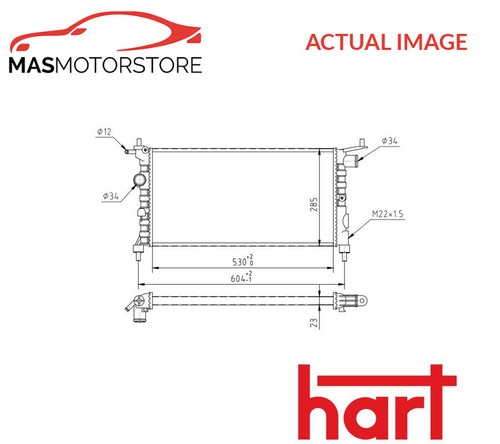 Engine cooling radiator - engine,