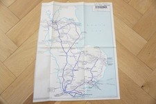 Aug 1967 Eastern Region British Rail Railway Map 