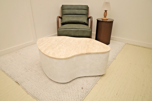 Concrete and travertine