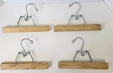 Set Of 4 Vintage Wooden Ribbed
