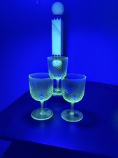 Vintage Uranium Glass Goblet