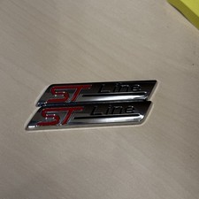 x2 Ford ST Line wing/fender/Boot Badges in Chrome For Focus Kuga Puma Fiesta etc
