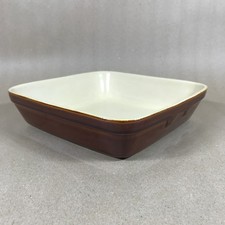 Vintage Brown Stoneware Casserole Dish