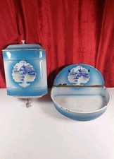 Vintage French Enamel Lavabo Garden Sink