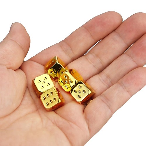 Metal board game dice - metal, set