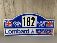 GENUINE 1987 LOMBARD RAC RALLY METAL PLATE BRIAN/WILFORD TOYOTA COROLLA GT 182