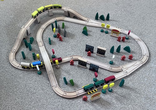 Large wooden train set bundle - large,