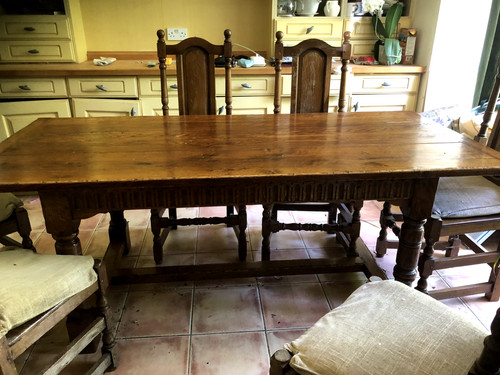 Oak kitchen table made - oak,