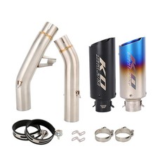 Exhaust Tips Motorcycle 51mm Mufflers Mid Link Pipe For Yamaha FJR1300 2001-2023
