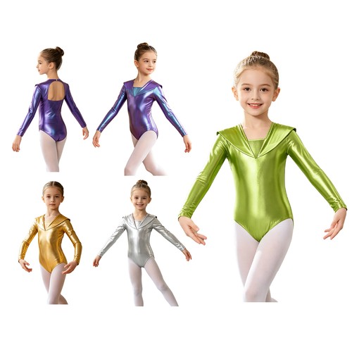 Girls bodysuit glossy jumpsuit - girls,