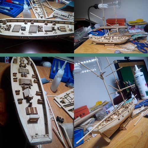 Sailboat decor wooden - decor,