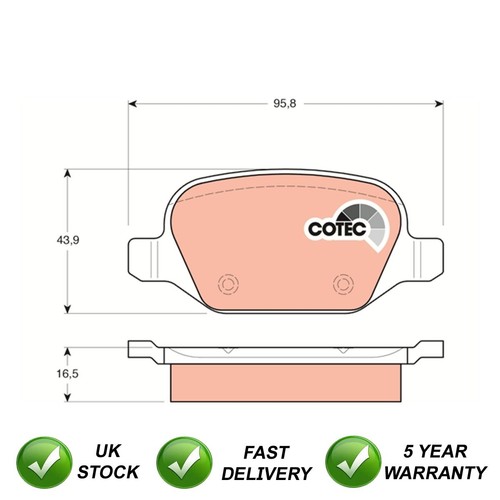 Brake pads set - sjr, fits