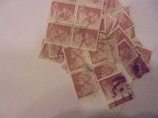 110 x 5p GB Stamps - Claret   - Used Franked - Off Paper