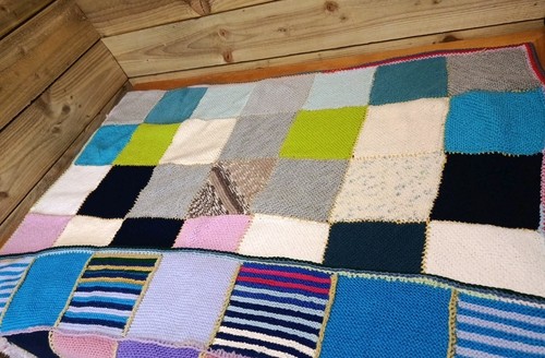 Vintage hand knit crochet wool - knit,