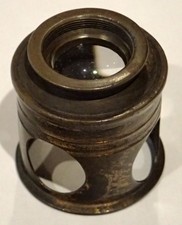 ANTIQUE BRASS OPTICAL  EYEPIECES, MAGNIFIERS X 2