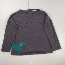 WHITE STUFF Top 12 Grey Women's Casual Long Sleeve Round Neck Dog Cotton Blend