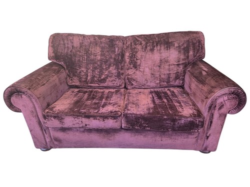 Purple crushed velvet seater - crushed,