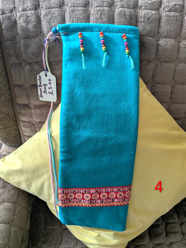 Turquoise drum beater bag - , felt