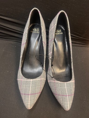 New ladies grey plaid - m&s,