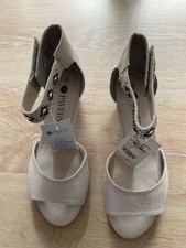 Pavers Ladies Grey Suede Sandals, Bnwt 