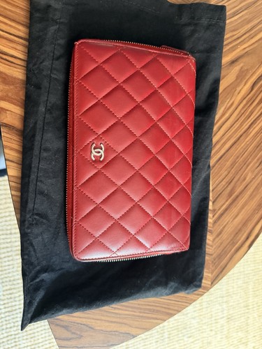 Chanel quilted red - , leather