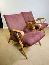 Pair Mid Century Frantisek Jirak For Tatra 1960s Armchairs in Original condition