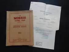 Morris 5 CWT Van (Series Z)  Service Parts List Manual + BMC Discount Code Sheet
