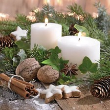 20 x Christmas White Candles