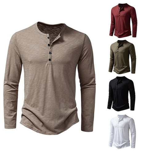 Mens solid button - mens, t