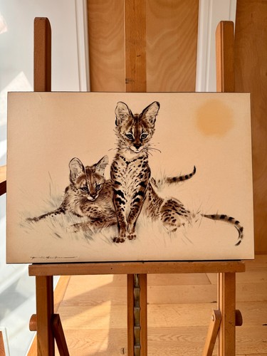 Serval kittens print on - 2,