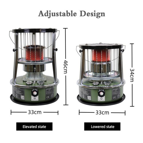 Liftable kerosene stove - ⇲liftable,