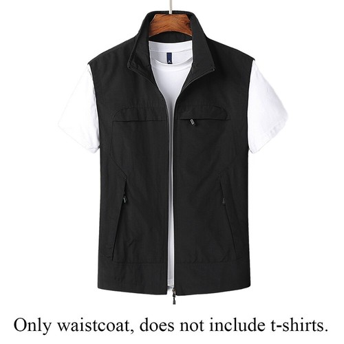 Mens multi pocket vest - mens,