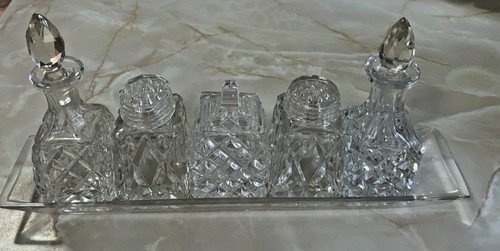 Vintage piece cut glass - cut,