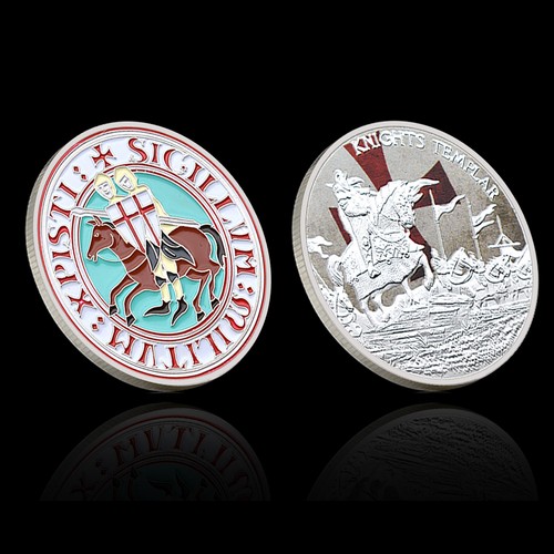 Knights templar challenge coin - knights,
