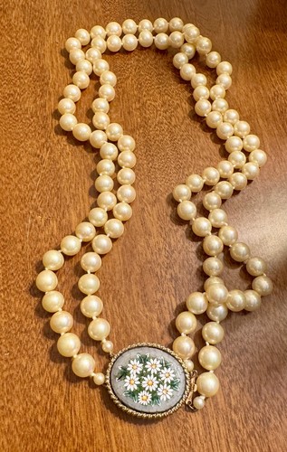 Vintage faux pearl - faux, double