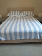 Marks and Spencer Double duvet cover set Blue/white stripe