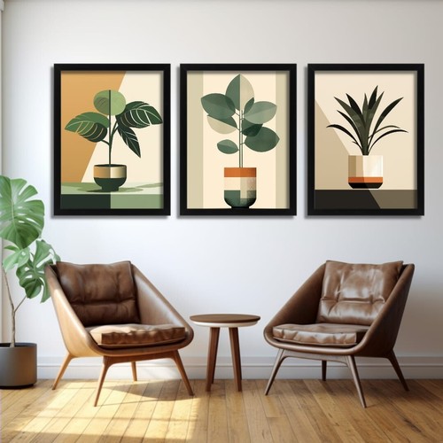 Minimalist botanical art set - minimalist,