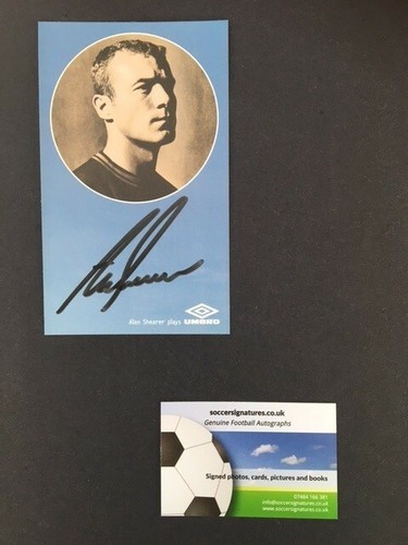 Alan shearer signed umbro card - shearer,