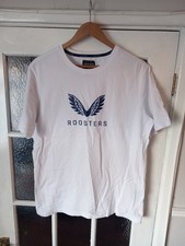Castore Sydney Roosters Nrl Rugby League White Cotton T-shirt Size Large 